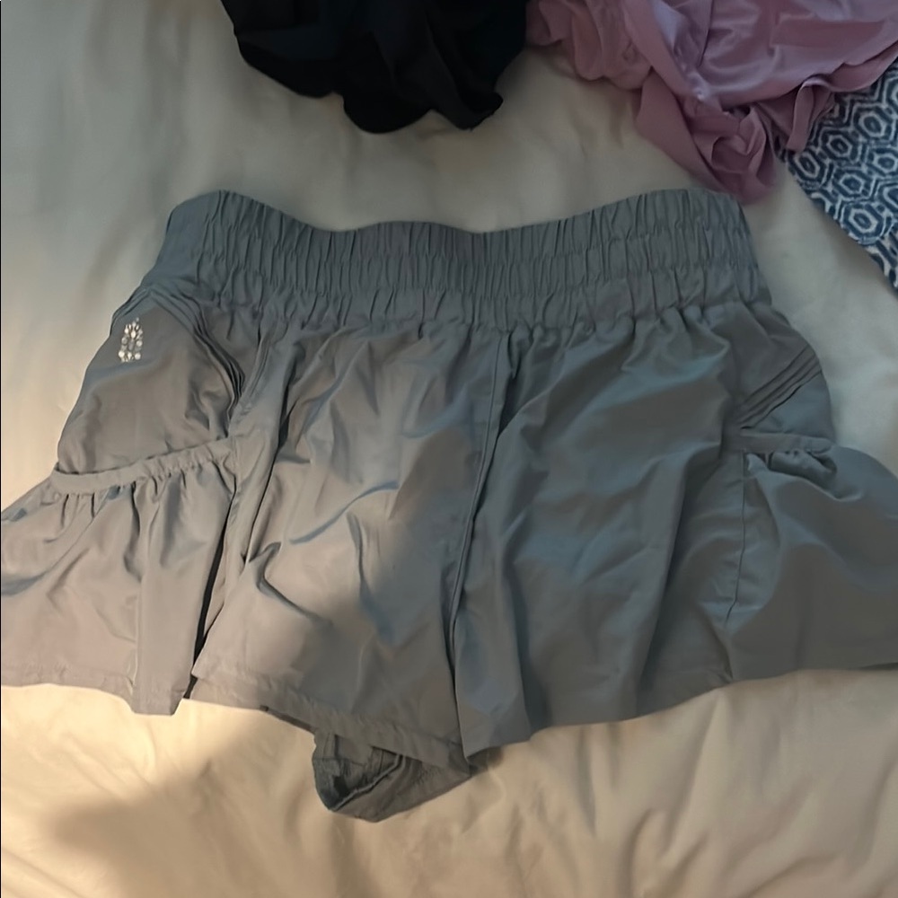 Grey Free People Get Your Flirt On Shorts